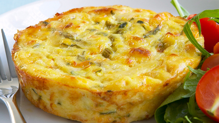 Leftover chicken and corn frittatas - Starts at 60