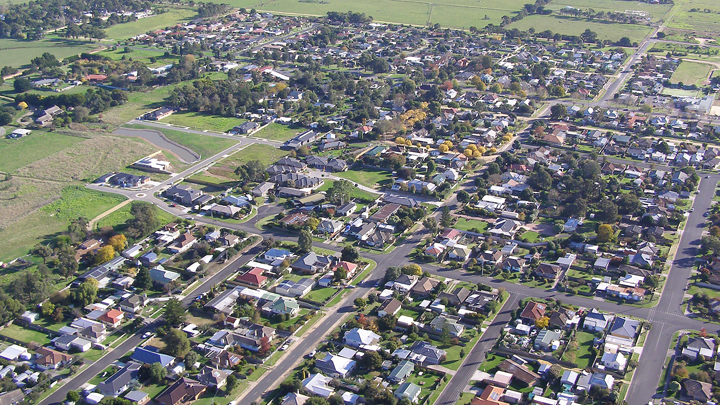 A photo Brian took while flying over his hometown Yarram