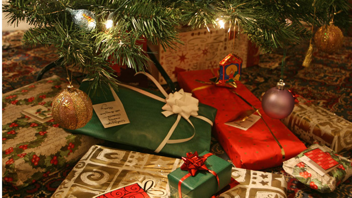 Christmas presents under the tree