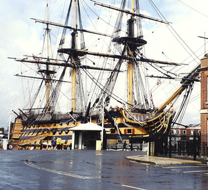 HMS Victory in her dry dock, Portsmouth.