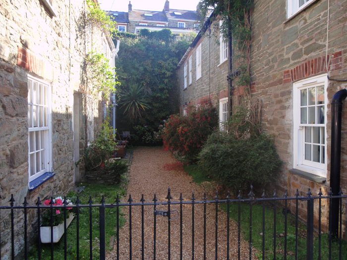 Cottages in the hilly village of Salcombe