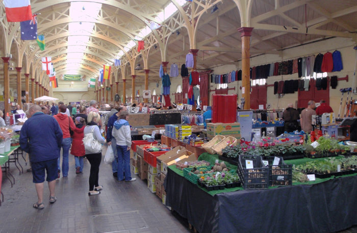 Typical English village marketplace