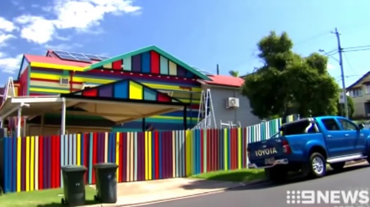 Jenny's brightly coloured house in Brisbane. 