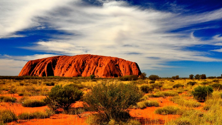 Breathtaking Uluru in the red centre of Australia. 