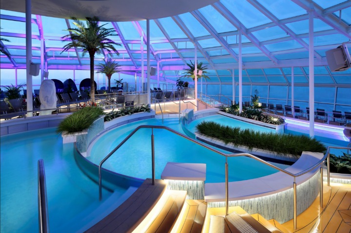 Take a dip in one of the many pools onboard. 