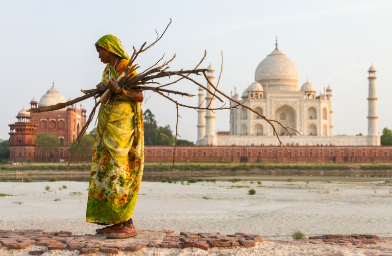 The awe-inspiring Taj Mahal in Agra. 