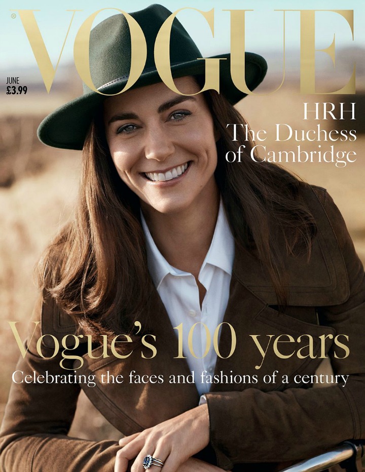 The Duchess of Cambridge on the cover of Vogue. Image: British Vogue.