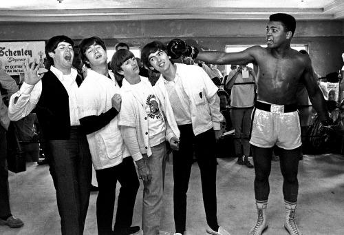 Ali with The Beatles in 1964.