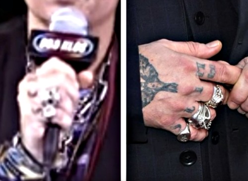 johnny depp tattoos finger