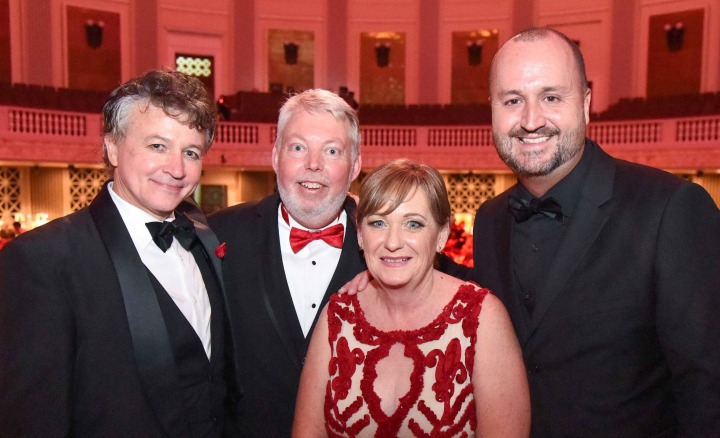 Peter with Bruce, Denise and producer Rod Hopping. 