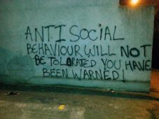 We're pretty sure grafitti is anti-social behaviour.