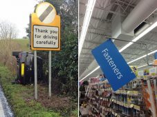 The driver of that car would not be happy, neither would the store manager.