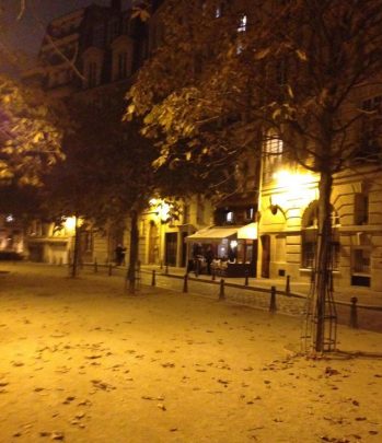 Place Dauphine in the fall in the evening is so different than in the summer -- but is still beautiful. Courtesy Catherine Urbanski