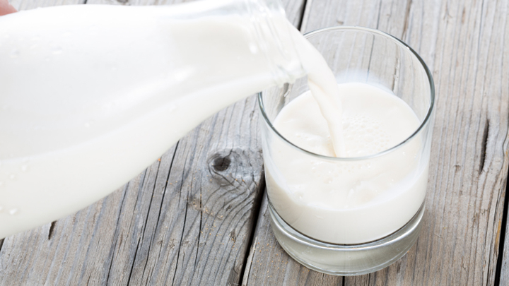Bottle and glass of milk