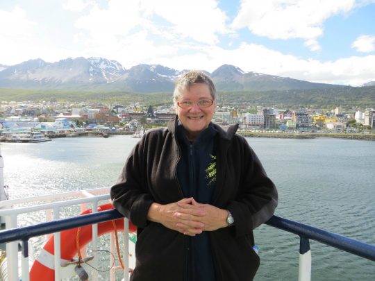 Setting sail from Ushuaia on a windy afternoon in January. Photo courtesy Dale Jacobsen.