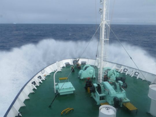 The Southern Ocean lets us know what she is capable of. Photo courtesy Dale Jacobsen.