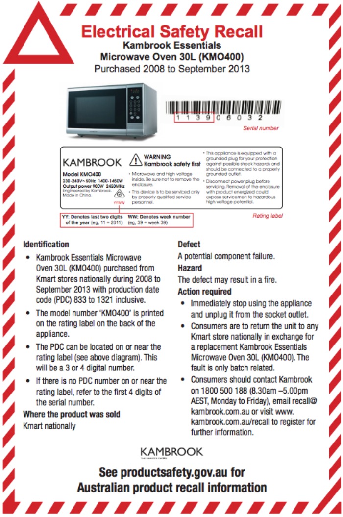 kmart_recall_microwave_kambrook