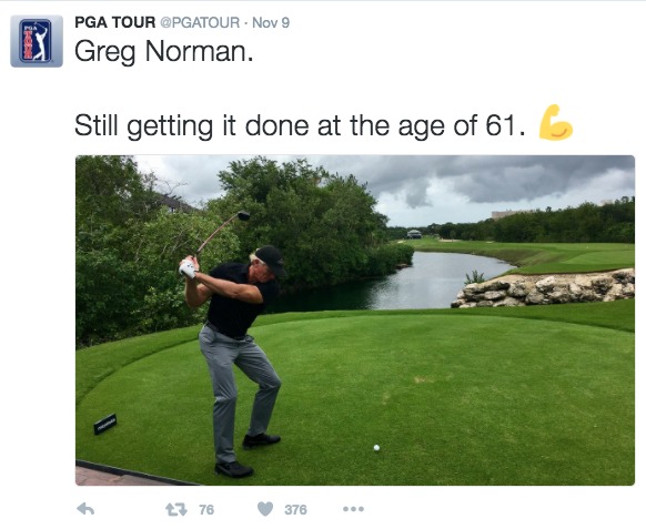 Greg Norman Shows He S Still Got The Swing Starts At 60