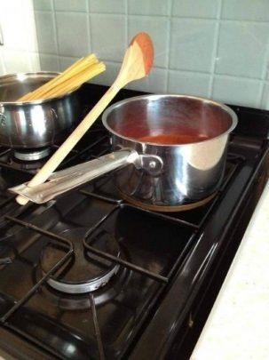 Do you know why most kitchen pans have a hole in their handle?