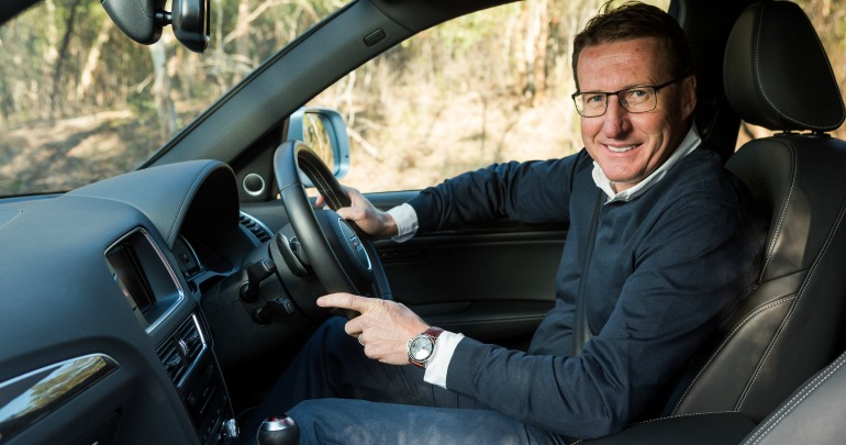 Mark's daredevil days are behind him and he's all about safe driving now!