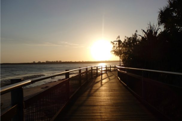 Sunset along the boardwalk. Photo courtesy Jeni Robinson.