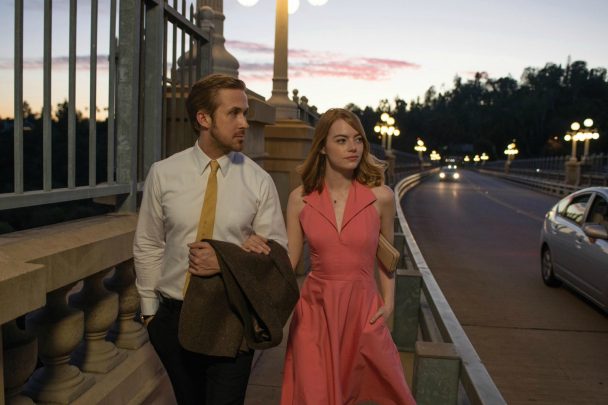 Sebastian (Ryan Gosling) and Mia (Emma Stone) in a scene from La La Land directed by Damien Chazelle.