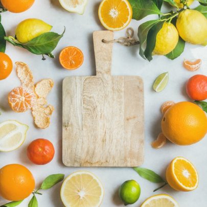 Lemon can help clean a wooden chopping board.