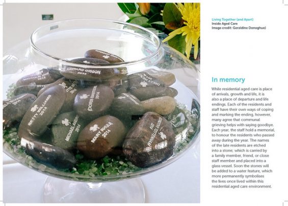 The residents and staff at Ballycara have a beautiful tribute for their friends who have passed on. Source: Inside Aged Care/ QUT