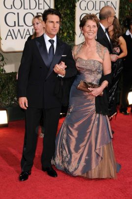 Tom Cruise with his mother Mary Lee Mapother at the 66th Annual Golden Globe Awards on 2009.