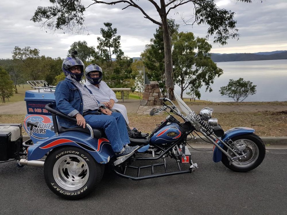 On the trike!