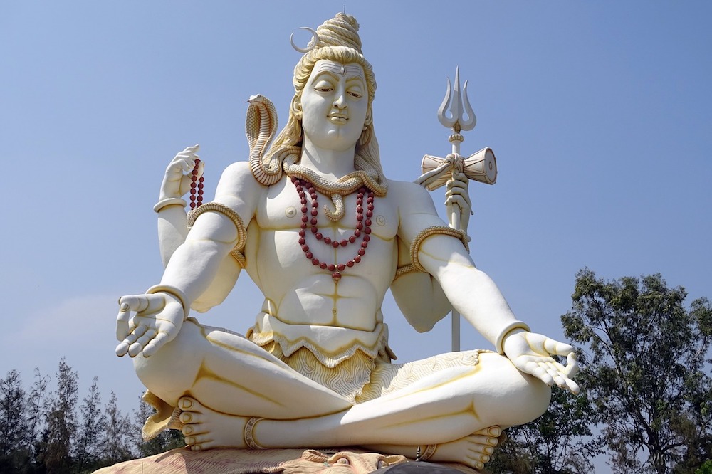 A statue dedicated to the Hindu Lord Shiva