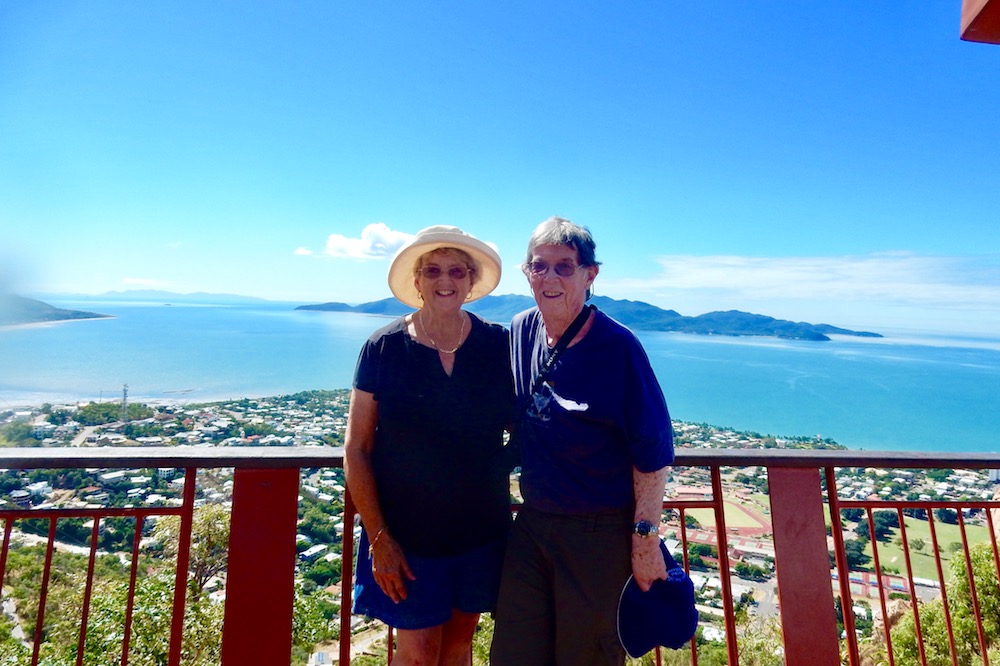 John and Pam at Castle Hill lookout Townsville