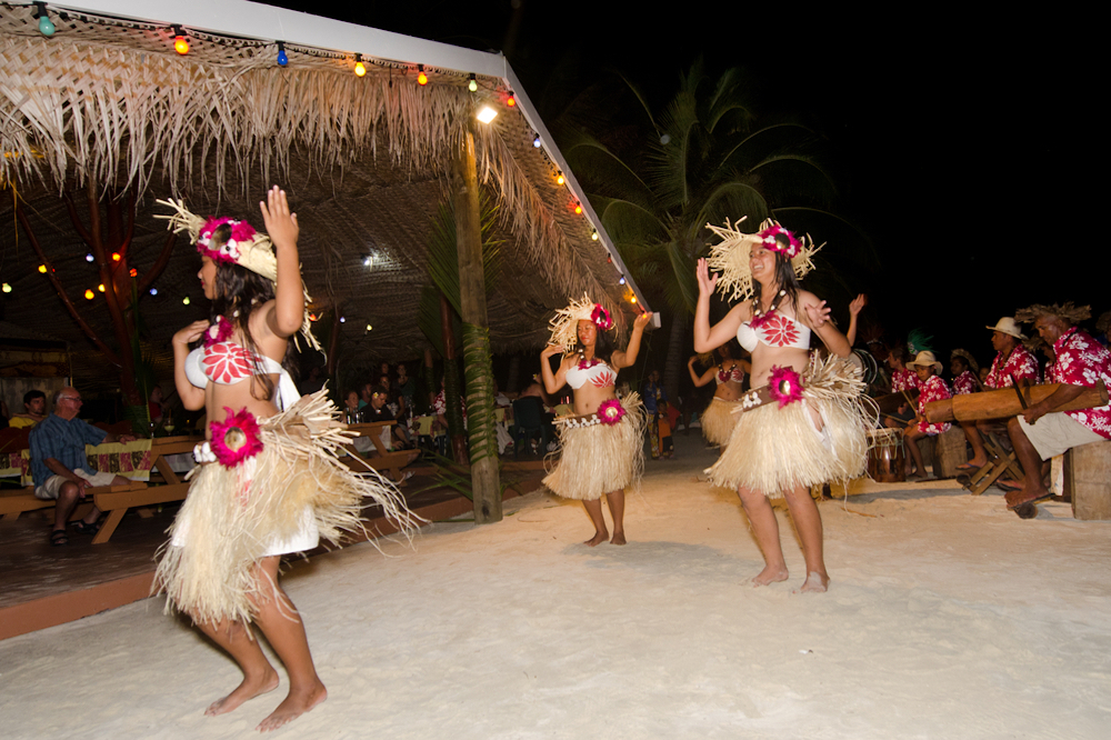 Women perform Ura in the Cook Islands