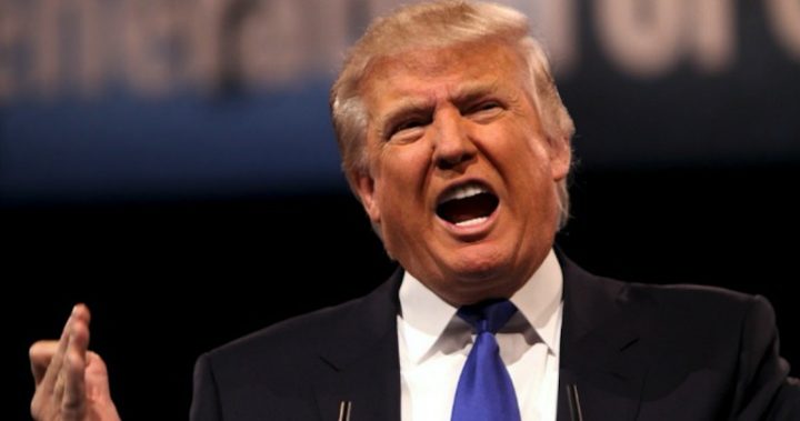 Trump NATO donald trump speaks on stage