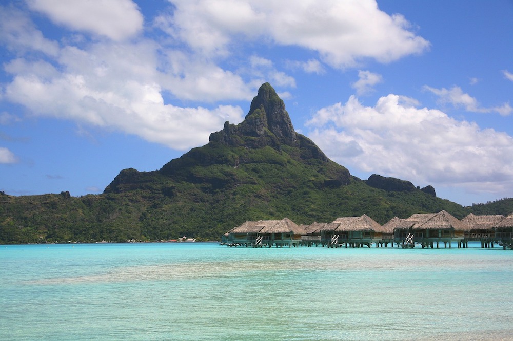 Tahiti is home to beautiful overwater bungalows