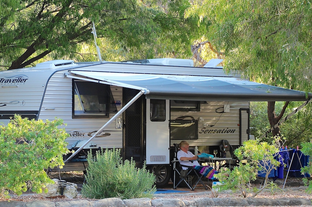 Maggie's caravan set up