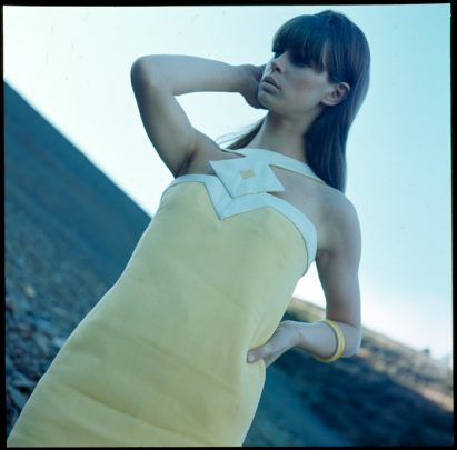 Yellow 60s dress.