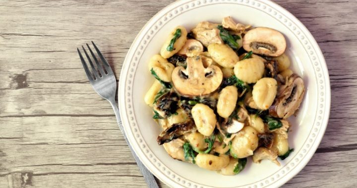 shutterstock_703985752 Creamy mushroom gnocchi