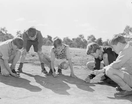 Playing marbles