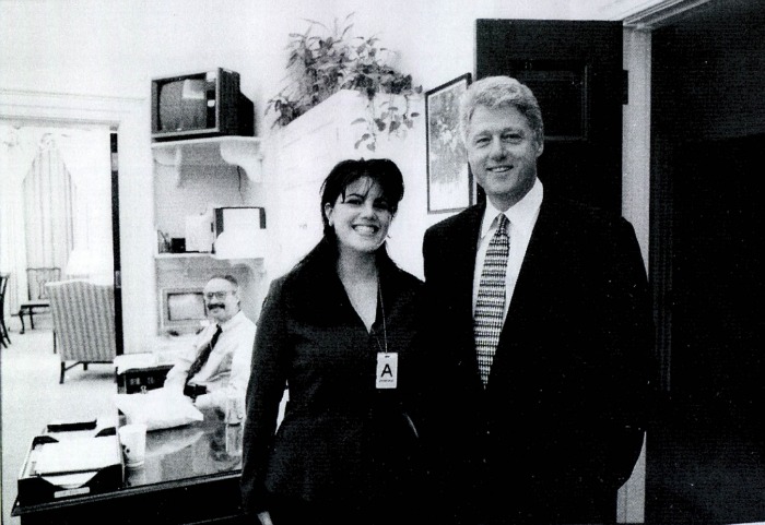 Bill Clinton pictured with Monica Lewinsky