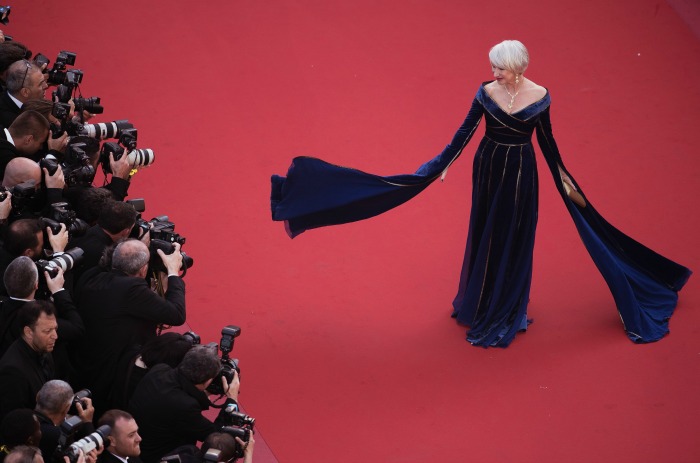 helen mirren twirled on the red carpet at Cannes