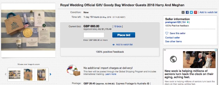 People are now selling the keepsake bags online