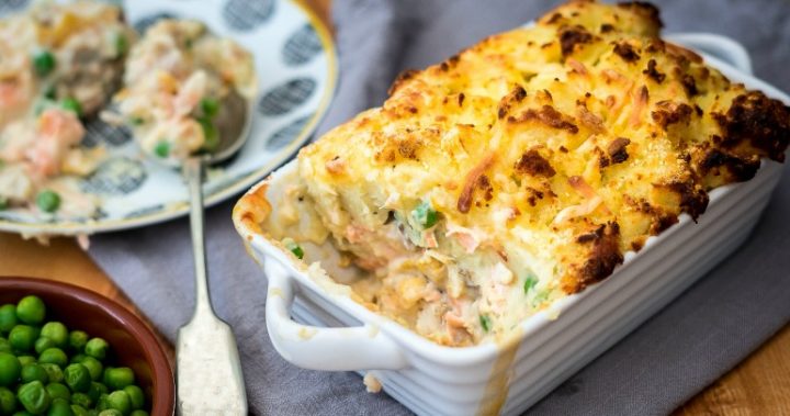 hearty potato-topped fish pie