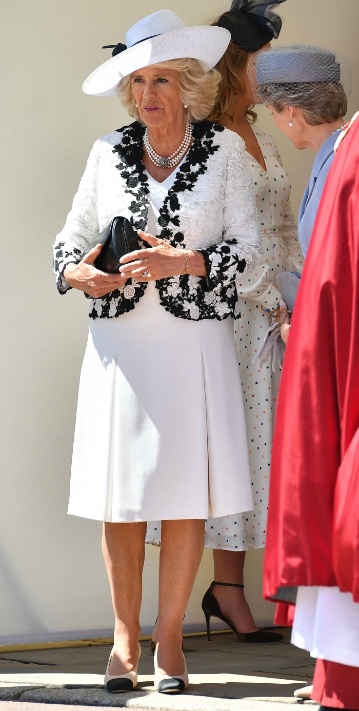 Camilla The Duchess of Cornwall white outfit 