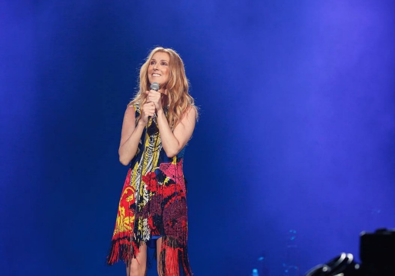 Celine Dion oozed glamour as she stepped out in a multicoloured sparkly dress. Source: Instagram - Celine Dion