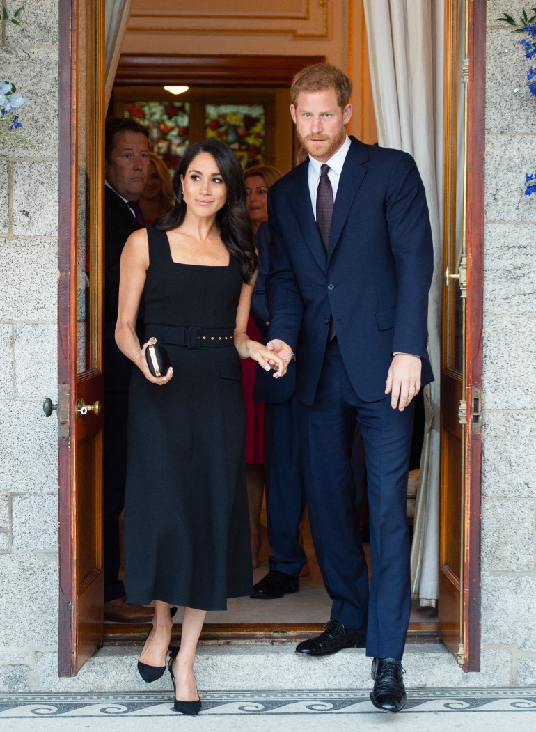 Meghan was joined by Prince Harry as she attended a garden party in Dublin. Source: Getty