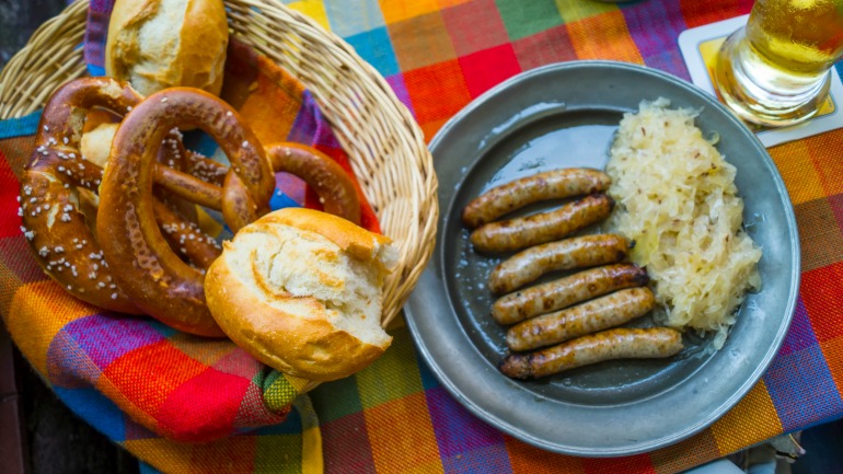 This popular German dish is commonly served as an accompaniment to sausages. Source: Getty