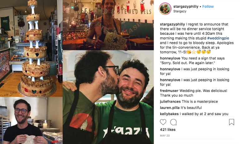 He even made a cake for Prince Harry and Meghan. Source: Instagram - stargazyphilly