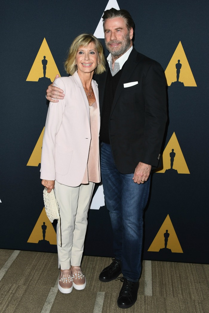 Olivia Newton-John and John Travolta paid homage to their Grease characters four decades later.