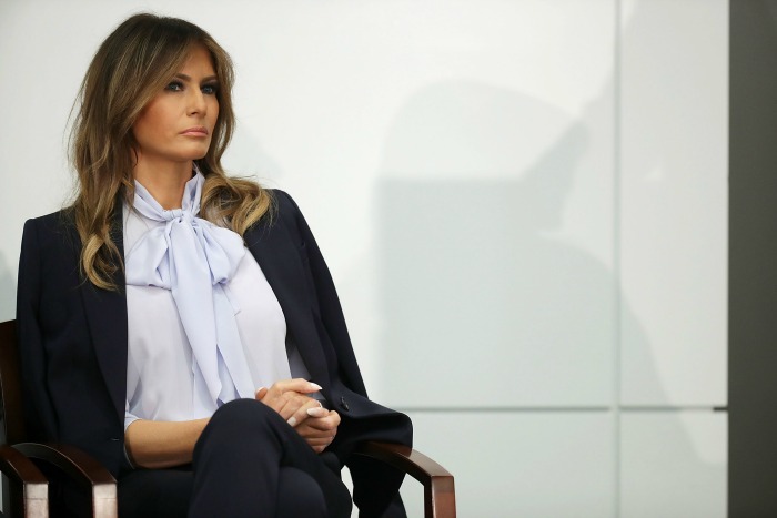 Melania Trump steps out in another stylish outfit. 